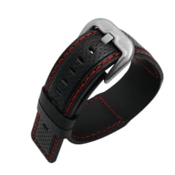 Simplicity leather watch band for Dietrich OTC-AO1 OT-3 waterproof 24mm watch strap black watch bracelet Cowhide wristwatches