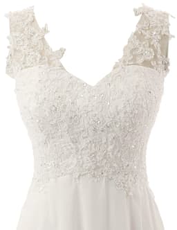 Beach Wedding Dress Plus Size White/Lvory Chiffon Lace Appliques Elegant Dresses For Bridal Gown Backless Vestido De Noiva