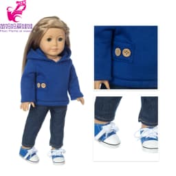 18 Inch Girl Doll Clothes Red Winter Coat Toys Doll Outfits Baby Girl Birthday Gifts