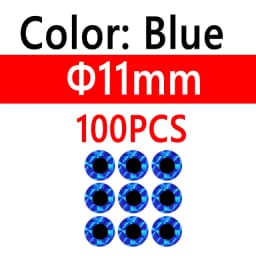 100pcs 2D Metal Jigs Lure DIY Fish Eyes Holographic Flat Fishing Fly Eyes Sticker for Slow Jigging Fishing Lure Baits 3mm-12mm