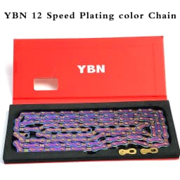 YBN Bicycle Chain Ultralight Black Gold Silver Half All Hollow 10 11 12 Speed Chain MTB Mountain Road Bike Chain for Shimano