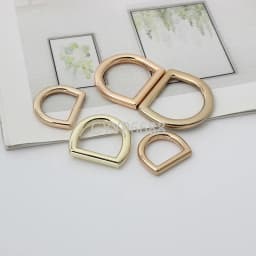 10-30pcs 5 colors 15 16 17 20 23mm die casting poilshed d ring for woman leather bag round edge connector buckle hardware