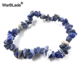 Natural Gem Stone Bracelet Amethyst Irregular Stretch Chip beads Nuggets Quartz Bracelets Bangles Crystal Wristband For Women