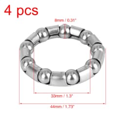 X Autohaux 4pcs/Pack Bicycle Ball Bearing Retainer Stainless Steel Bike Ball Bearings for MTB Bicycle Headset/Bottom Bracket