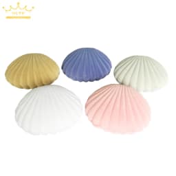 10pcs/lot Shell Shape Lovely Velvet Wedding Engagement Ring Box For Earrings Necklace Bracelet Jewelry Display Gift Box Holder