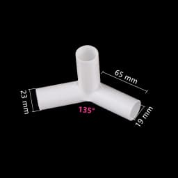 19mm PVC Straight Elbow Cross Connector Joint 60 90 120 135 Degree Tee Connector PVC Pipe Fitting DIY Tent Fixed Fittings