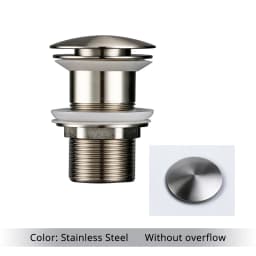 Brushed Gold Basin Sink Drain Corrosion Resistant Easy To Clean Pop Up Drainer Button Round Hole Bathroom Hotel