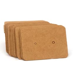 100 PCS 2.5*3.5cm Rectangle Black White Blank Kraft Paper Jewelry Holder Earring Cards Label Tags DIY Accessories Wholesale