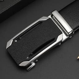 CEXIKA Men's Genuine Leather Automatic Buckle Belt Custom Engraved Name/Logo Ideal Waist Belt for Father's Day Personalized Gift