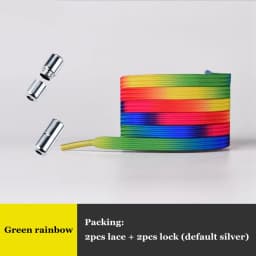 Rainbow Elastic Laces Sneakers Colourful Flat Bands Shoelaces Without ties Adult Kids Tennis No Tie Shoe laces Shoes Accessories