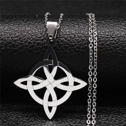 Stainless Steel Witchcraft Witch's Celtic Knot Geometry Necklace Men/Women Wicca Necklaces Witch Jewelry nudo de bruja N4273