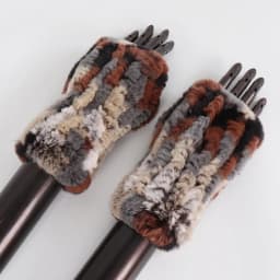 New Women 100% Real Genuine Knitted Rex Rabbit Fur Mittens Winter Warm Lady Real Fur Fingerless Gloves Handmade Knit Fur Mitten