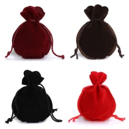 10pcs 2 Sizes Calabash Packing Drawstring Velvet Pouch Sachet Gift Bag For Jewelry Wedding Things Party Bead Container Storage