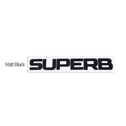 MetaL 3D Badge Logo Car Rear Trunk Body Sticker Letter Emblem For Skoda SUPERB 4X4 Accessories Glossy Black Matte black