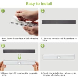 10LEDs Induction Light Motion Sensor Led Night Light USB Rechargeable or AAA battery Magnet Sensor Night Lamp for Wardrobe