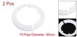 uxcell 2 Pcs Pipe Collar 64/75/90mm PP Radiator Escutcheon Water Pipe Cover Decoration White