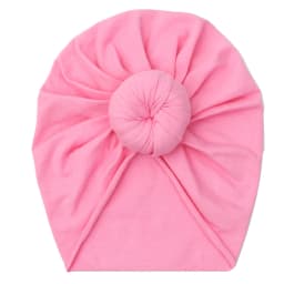 Solid Cotton Donuts Baby Boy Girls Cap Hat 0-4T Sweet Newborn Skullies Beanies Soft Turban India Topknot Headwraps Accessories
