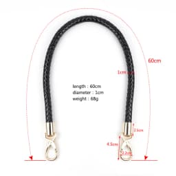 2pcs High Quality PU Leather Handbag Handles Handmade Alloy Metal Bag DIY Accessories Braided Rope Bag Shoulder Bag Strap KZ0346