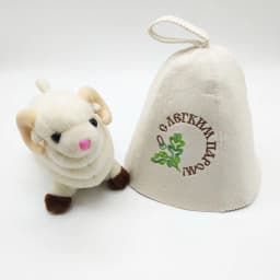 Pure Wool Felt Sauna Hat Russian Banya Cap Embroidered for Shower House Head Protection Sauna Vaporarium Accessories
