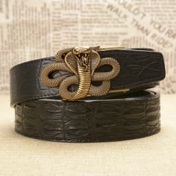 New Style Snake Belts Men High Quality Genuine Leather Men Belts Strap Male Retro Cobra Automatic Buckle Belt for Men