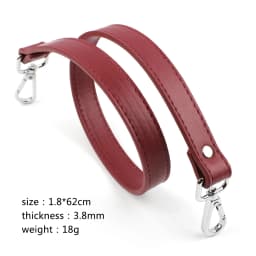 1pc 62cm PU Leather Handle Replacement Bag Straps Detachable Shoulder Handbag Handles Bag Accessories Parts Red Black Yellow
