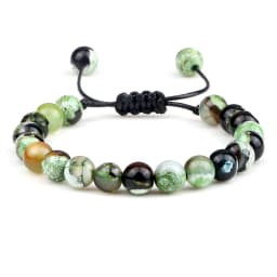Men Energy Beads Bracelet Adjustable Natural Stone Agates Onyx Charm Bracelets Chakra Healing Women Yoga String Bangles Jewelry