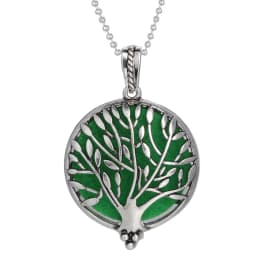 Tree of Life Aroma Diffuser Necklace Perfume Essential Oil Diffuser Aromatherapy Locket Pendant Necklace Fashion Jewelry