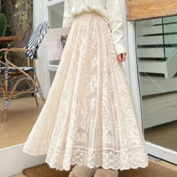 Long Maxi Skirts For Women Spring Summer Korean Cute Princess Style Elastic High Waisted A-Line Floral Lace Skirt White Black