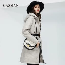 GASMAN 2022 New Women's autumn coat long Thin Cotton parka casual fashion ladies trench high quality spring jacket 81872