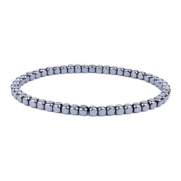 Weight Loss No Magnetic Therapy Bracelet For Men Women Geometric Black Hematite Stone Beads Stretch Health Care Bracelet Jewelry