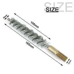 Thread Wire Brush Metal Handle 18/22/25/32/40/50/65/75mm Brush Working Stainless Steel Wire Pipe Tube Cleaning Chimney Brush Kit