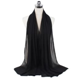 New Premium Plain Chiffon Scarf Muslim Hijab Instant Shawl Soft Ball Bubble Chiffon Head Wraps Islamic Lady Women Hijabs