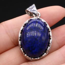 Natural Stone Pendant Egg-Shaped Lace Pendant Rose Quartz/Malachite/Lapis Lazuli/Agates For Jewelry Making DIY Necklace Earrings