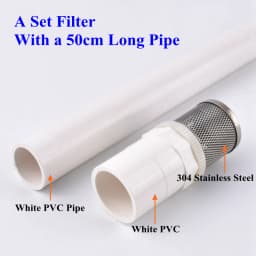 20~50mm 304 Stainless Steel Filter PVC/UPVC Pipe Set Aquarium Tank Water Pump Inlet Tube Filter Garden Drip Irrigation Filter