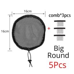 Nunify 1-5Pcs/Lot High Quality Hair Net For Make Ponytail Beautiful Woman Hair Tool Ponytail Afro Bun Wig Caps Hairnets