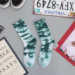 Autumn And Winter New Products Tie-dye Socks Women's Cotton Tube Socks Korean Personality Street Sports Style Basketball Socks