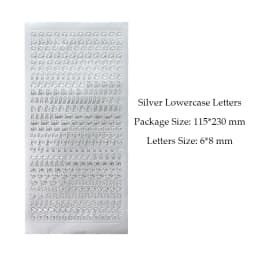 1 Sheet PVC Waterproof Durable Korean Golden Silver English Letter Stickers for Photos Albums Decoration