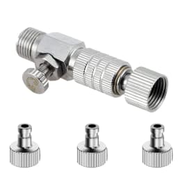 Airbrush Quick Release Air Flow Control Coupler with 3PCS 1/8" Male Quick Coupler Plug Fitting Hose Connections Adjustment Valve