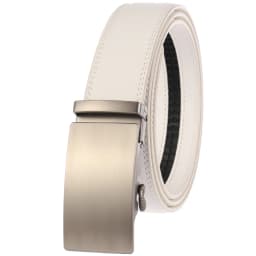 CETIRI 130cm 140cm 150cm 160cm Plus Size Long Belt White Men Belt Alloy Automatic Buckle Real Leather Belts Luxury Brand