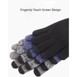 Winter New Man Keep Warm Touch Screen Plus Velvet Inside Thicken Knitting Gloves Wear-Resistant Anti-Slip Solid Fashion Male Sof