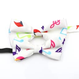 Men's Music Theme Bow Ties Polyester Parent-Child Bowtie Set Piano Stave Guitar Star Pattern Mens Party Prom Cravat Accessory