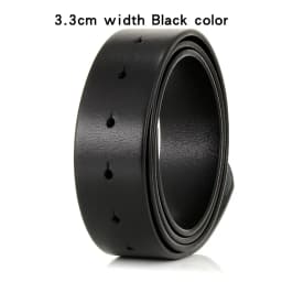 Pure Cowhide Belt Strap 3.3CM 3.8cm Round Hole Belt No Buckle Genuine Leather Belts High Quality Without Buckle