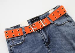 7 Colors! 105cm Solid Canvas Double Row Hole Belt for Men Women Punk Style Waistband for Jeans Pants Trousers 2020 New belt gift