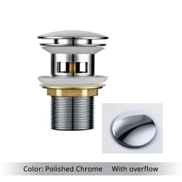 Smesiteli Bathroom Bath Pop Up Drain Stopper Rose Gold Polished Anti-Corrosion Durable With OverFlow Hole Basin Sewer Plug