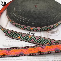 5 Yards 0.78 Inch 20MM Hundreds Styles Geometric Woven Jacquard Embroidered Ribbons DIY Apparel Wrapping Trim Sewing Accessories