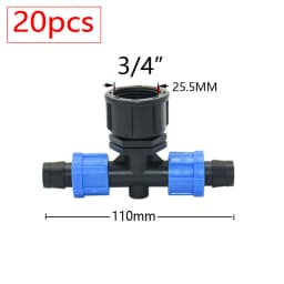 16mm 5/8'' Irrigation Drip Tape Tap Valve Elbow Tee End Plug Thread Lock Connector Garden Watering Pipe Hose Joints