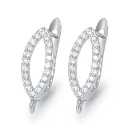New DIY Earrings Clasps Hooks for Woman Handmade Jewelry Making Accessories Gold Color Brass Zircon Earrings Hook