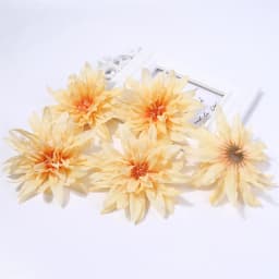 5PCS Dahlia Artificial Silk Flower Heads Decorative Scrapbooking For Home Wedding Artificial Flowers Decoration Fake Flower Wall