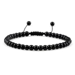 4mm Stone Beads Adjustable Bracelet For Men Natural Tiger Eye Lava Chalcedony Onyx Woven Bracelets Women Yoga Jewelry Pulseras