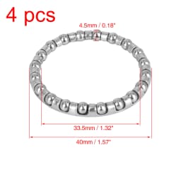 X Autohaux 4pcs/Pack Bicycle Ball Bearing Retainer Stainless Steel Bike Ball Bearings for MTB Bicycle Headset/Bottom Bracket